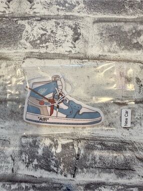 Jordan 1 "Off white UNC" Air Freshener | Double Sided | New Car Smell